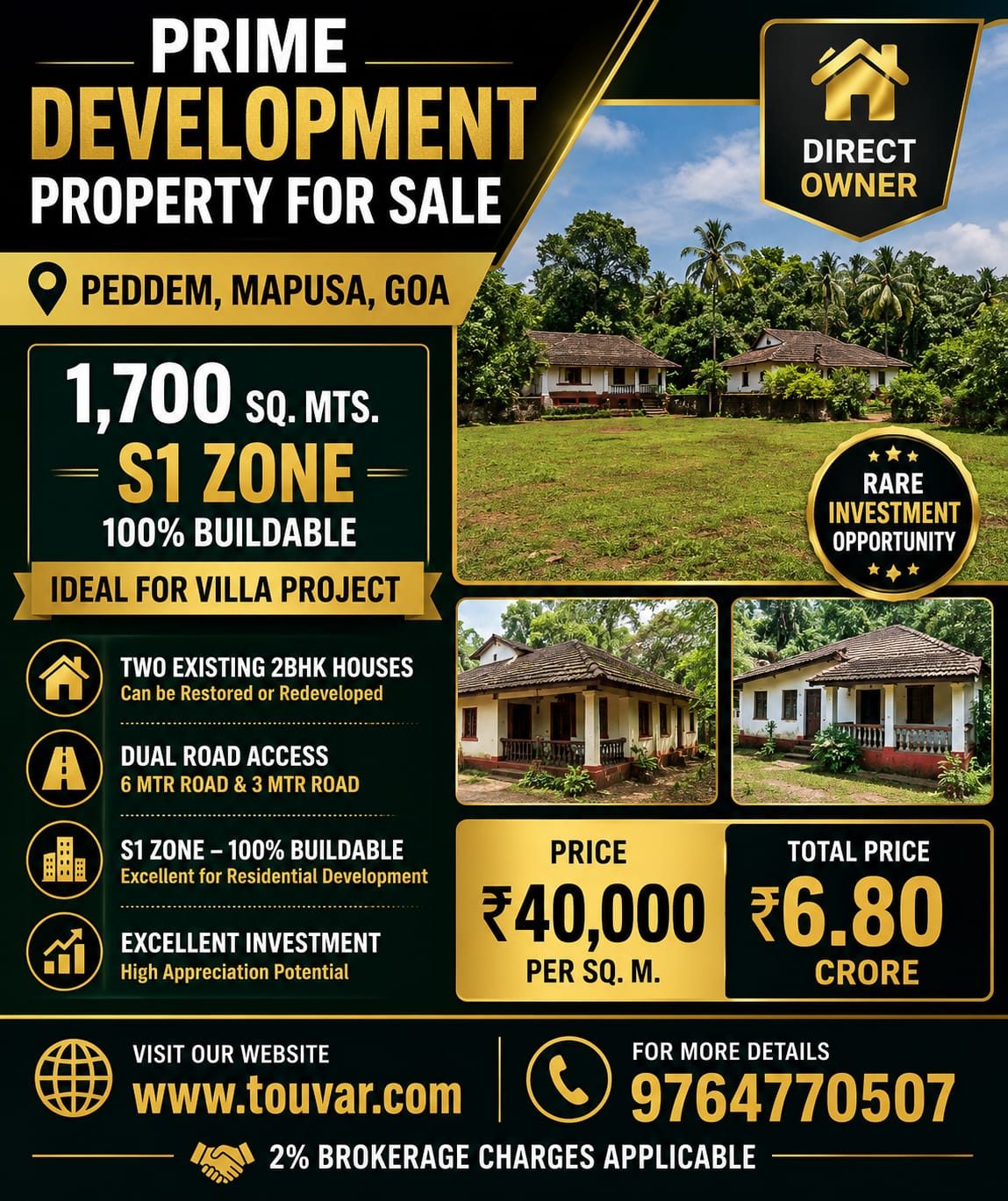 1700sqmts property in Peddem Mapusa